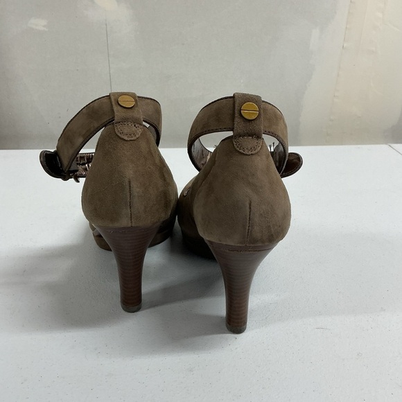 Söfft Brown Suede Mary Jane Platform Heels Size 9.5 Comfort Ankle Strap Pumps - Picture 6 of 7